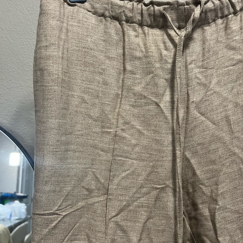 MANGO Drawstring Linen Pants - Picture 2 of 4